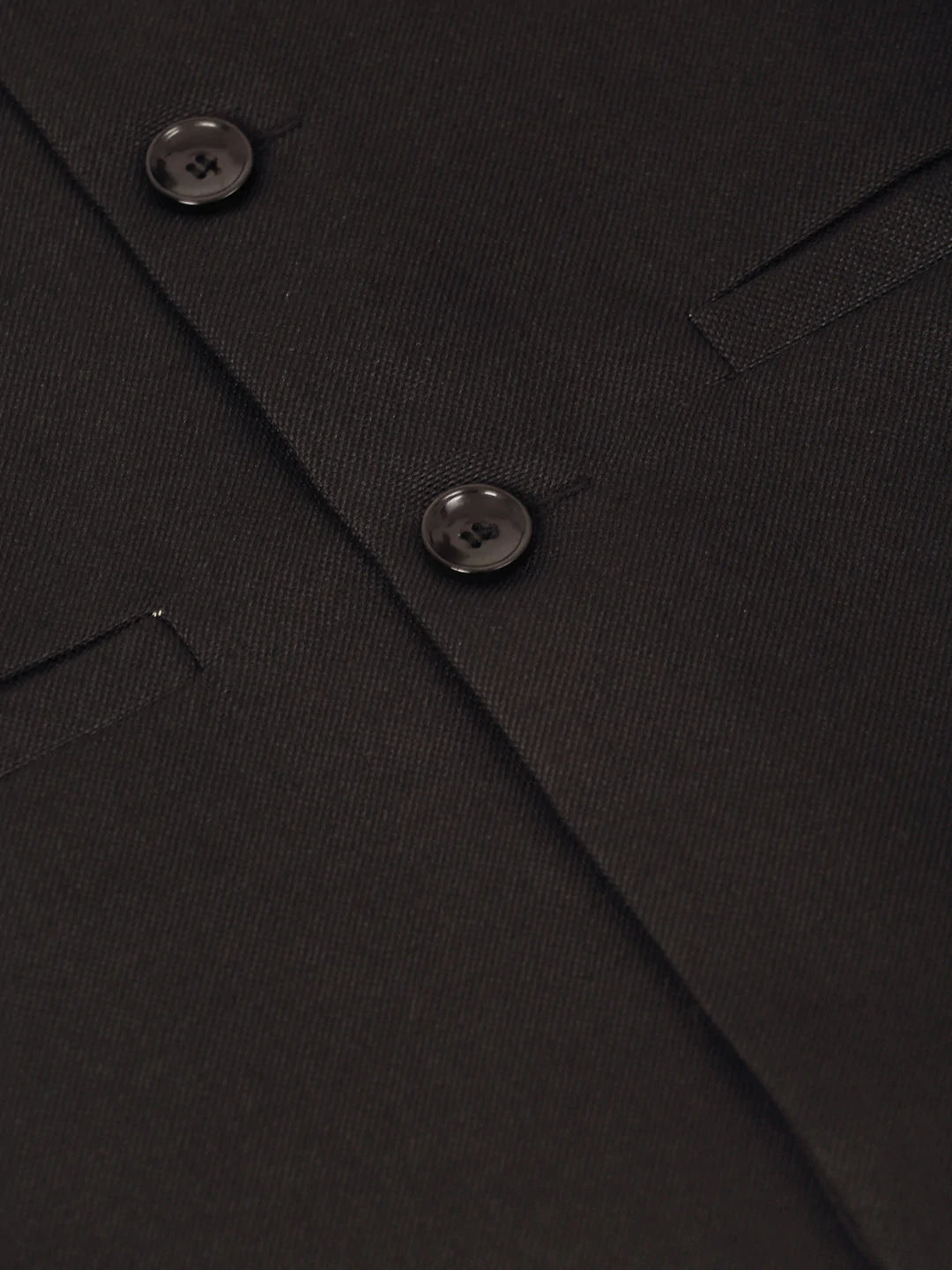 Men Black Solid Woven Sleeveless Nehru Jackets ( JOWC 4046 Black )