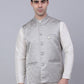 Men's Grey Woven Design Waistcoats ( JOWC 4050Grey )