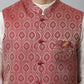 Men's Maroon Woven Design Waistcoats ( JOWC 4069Maroon )