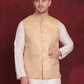 Golden Woven Design Nehru Jacket ( JOWC 4087Golden )