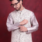 Woven Design Nehru Jacket ( JOWC 4087 Grey )