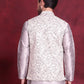 Woven Design Nehru Jacket ( JOWC 4087 Grey )