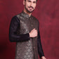 Woven Design Nehru Jacket ( JOWC 4088 Golden )