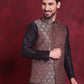 Woven Design Nehru Jacket ( JOWC 4088 Maroon )