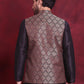 Woven Design Nehru Jacket ( JOWC 4088 Maroon )