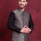 Woven Design Nehru Jacket ( JOWC 4088 Silver )