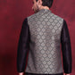 Woven Design Nehru Jacket ( JOWC 4088 Silver )