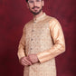 Woven Design Nehru Jacket ( JOWC 4089 Cream )