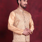 Woven Design Nehru Jacket ( JOWC 4089 Cream )