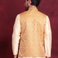 Woven Design Nehru Jacket ( JOWC 4089 Mustard )