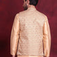 Woven Design Nehru Jacket ( JOWC 4089 Cream )