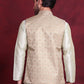 Woven Design Nehru Jacket ( JOWC 4089 Golden )
