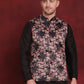 Floral Printed Nehru Jacket ( JOWC 4090Black )