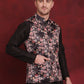 Floral Printed Nehru Jacket ( JOWC 4090Black )