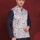 Floral Printed Nehru Jacket ( JOWC 4090White )