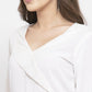 Jompers Women White Solid Jumpsuit with sequence on neck ( JUP 8003 White )