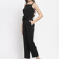 Jompers Women Black Solid Embellished Jumpsuit ( JUP 8004 Black )