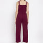 Jompers Women Purple Solid Embellished Jumpsuit ( JUP 8004 Purple )