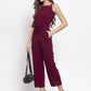 Jompers Women Purple Solid Embellished Jumpsuit ( JUP 8004 Purple )
