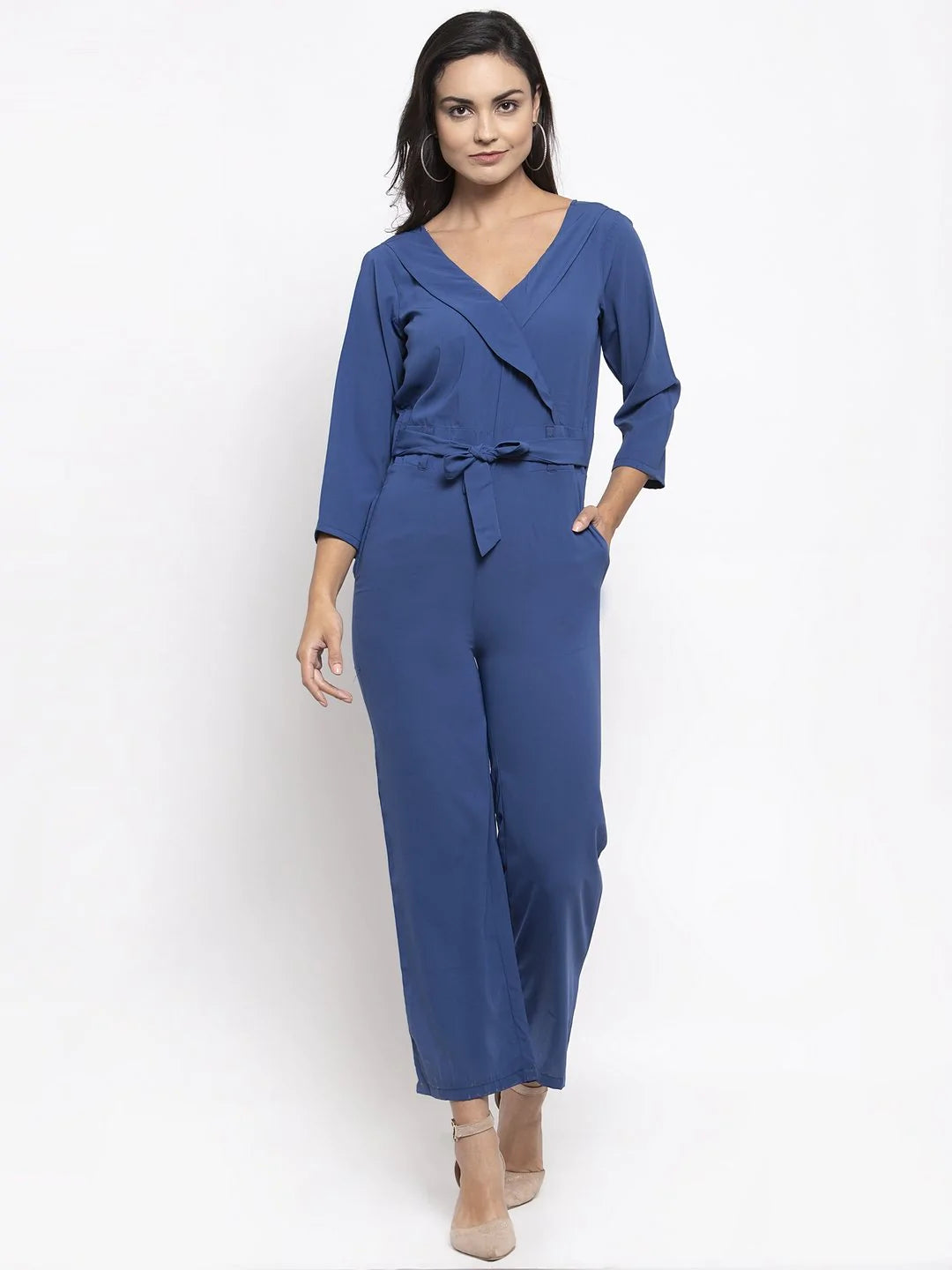 Jompers Women Blue Solid Jumpsuit ( JUP 8005 Blue )