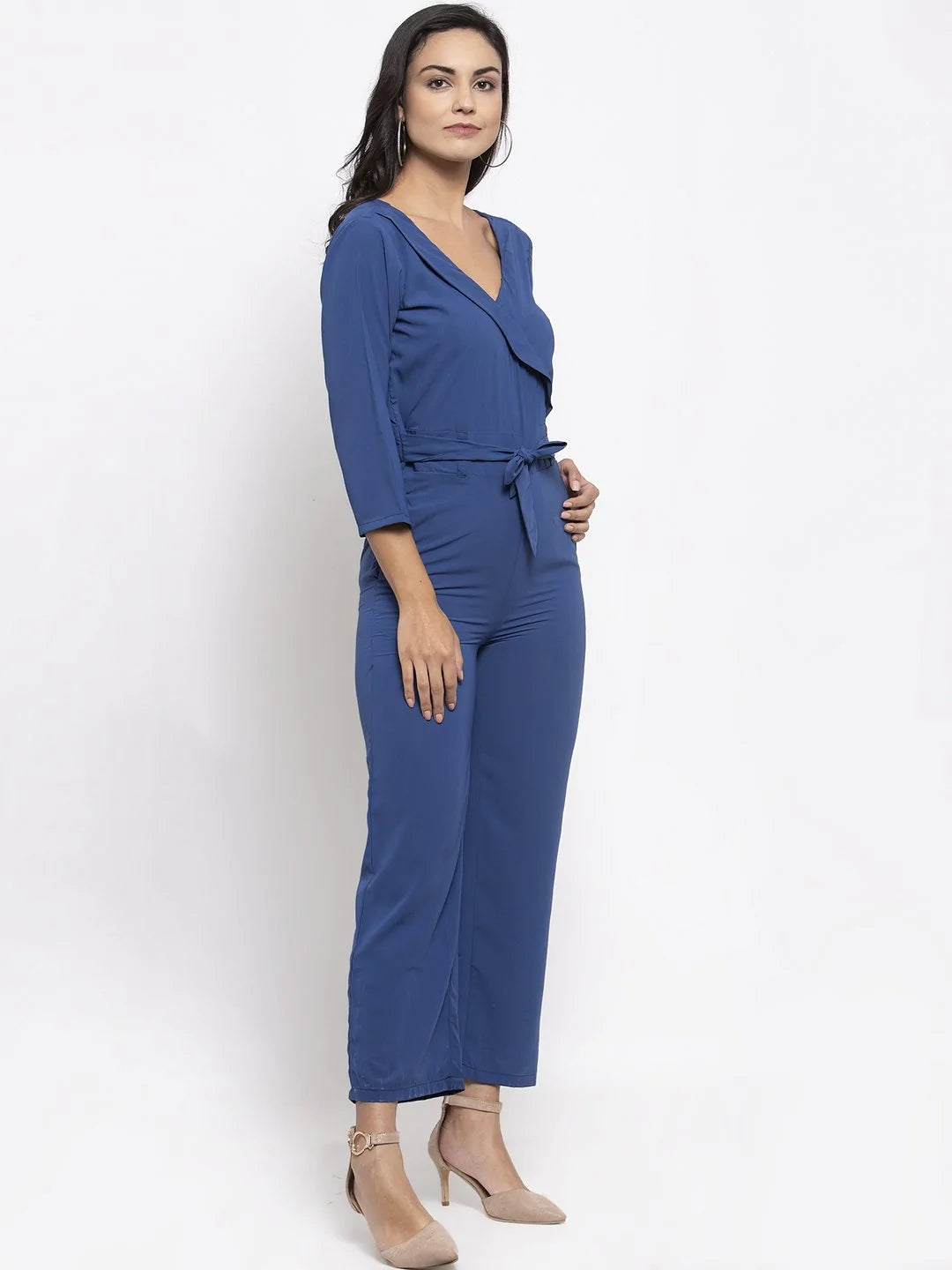 Jompers Women Blue Solid Jumpsuit ( JUP 8005 Blue )