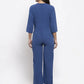 Jompers Women Blue Solid Jumpsuit ( JUP 8005 Blue )
