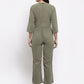 Jompers Women Pista-Green Solid Jumpsuit ( JUP 8005 Green )