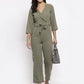 Jompers Women Pista-Green Solid Jumpsuit ( JUP 8005 Green )