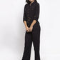Jompers Women Black Solid Jumpsuit ( JUP 8007 Black )