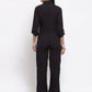 Jompers Women Black Solid Jumpsuit ( JUP 8007 Black )