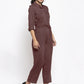 Jompers Women Brown Solid Jumpsuit ( JUP 8007 Brown )