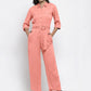 Jompers Women Peach Solid Jumpsuit ( JUP 8007 Peach )