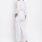 Jompers Women White Solid Jumpsuit ( JUP 8007 White )