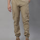 Jainish Men's Casual Cotton Solid Cargo Pants