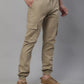 Jainish Men's Casual Cotton Solid Cargo Pants