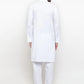 Jompers Men's Solid Dobby Kurta Payjama Set ( JOKP 555 White )