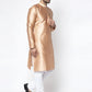 Jompers Men Bronze & White Woven Design Kurta Only ( KO 637 Bronze )