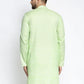 Jompers Men Green & White Self Design Kurta Only ( KO 638 Green )