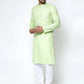 Jompers Men Green & White Self Design Kurta Only ( KO 638 Green )