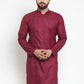 Jompers Men Maroon Solid Kurta Only ( KO 588 Maroon )