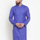 Jompers Men Royal-Blue Solid Kurta Only ( KO 588 Royal )