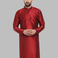 Jompers Men Maroon Solid Kurta Only ( KO 591 Maroon )