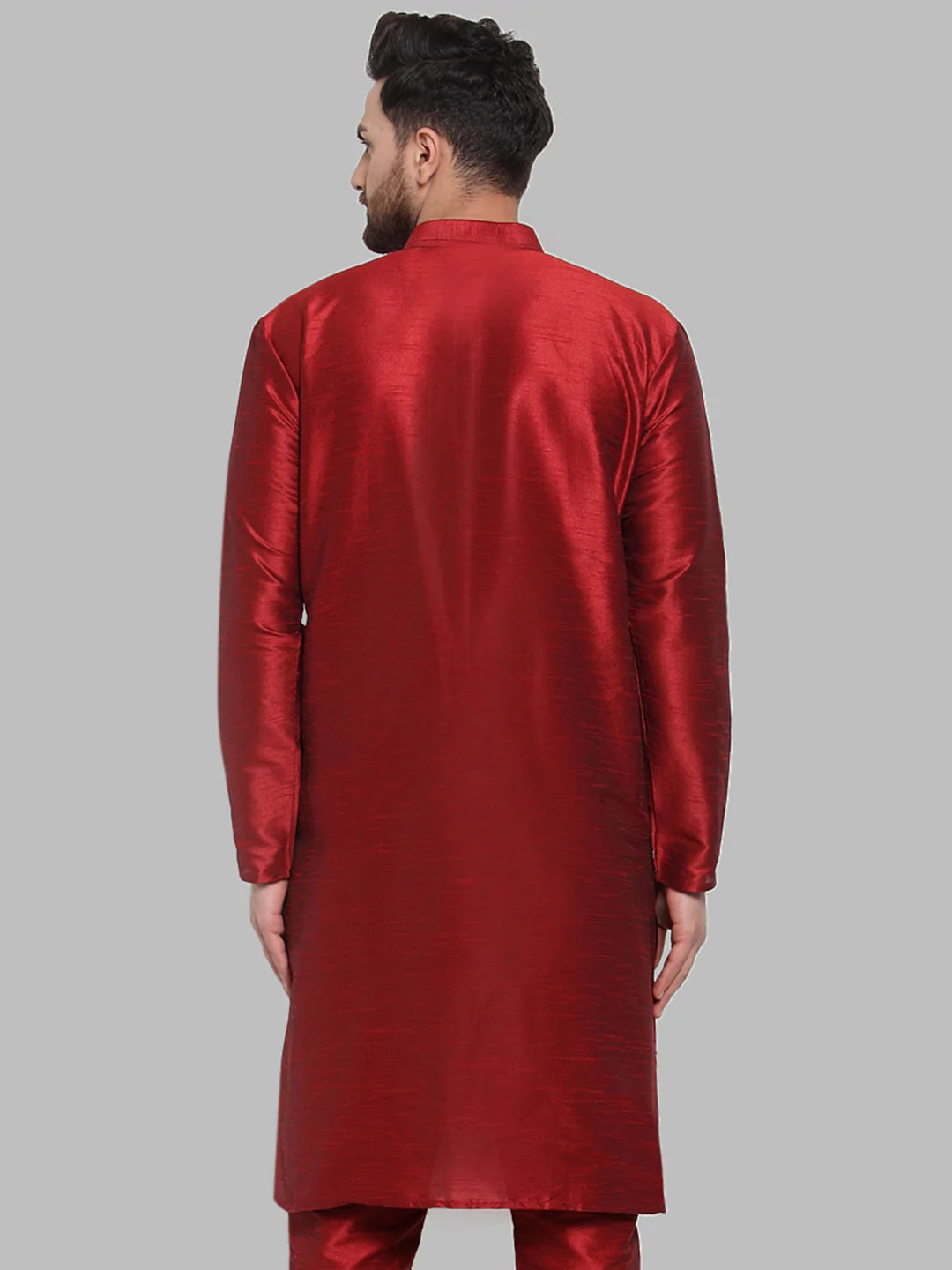 Jompers Men Maroon Solid Kurta Only ( KO 591 Maroon )