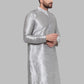 Jompers Men Silver Solid Kurta Only ( KO 591 Silver )