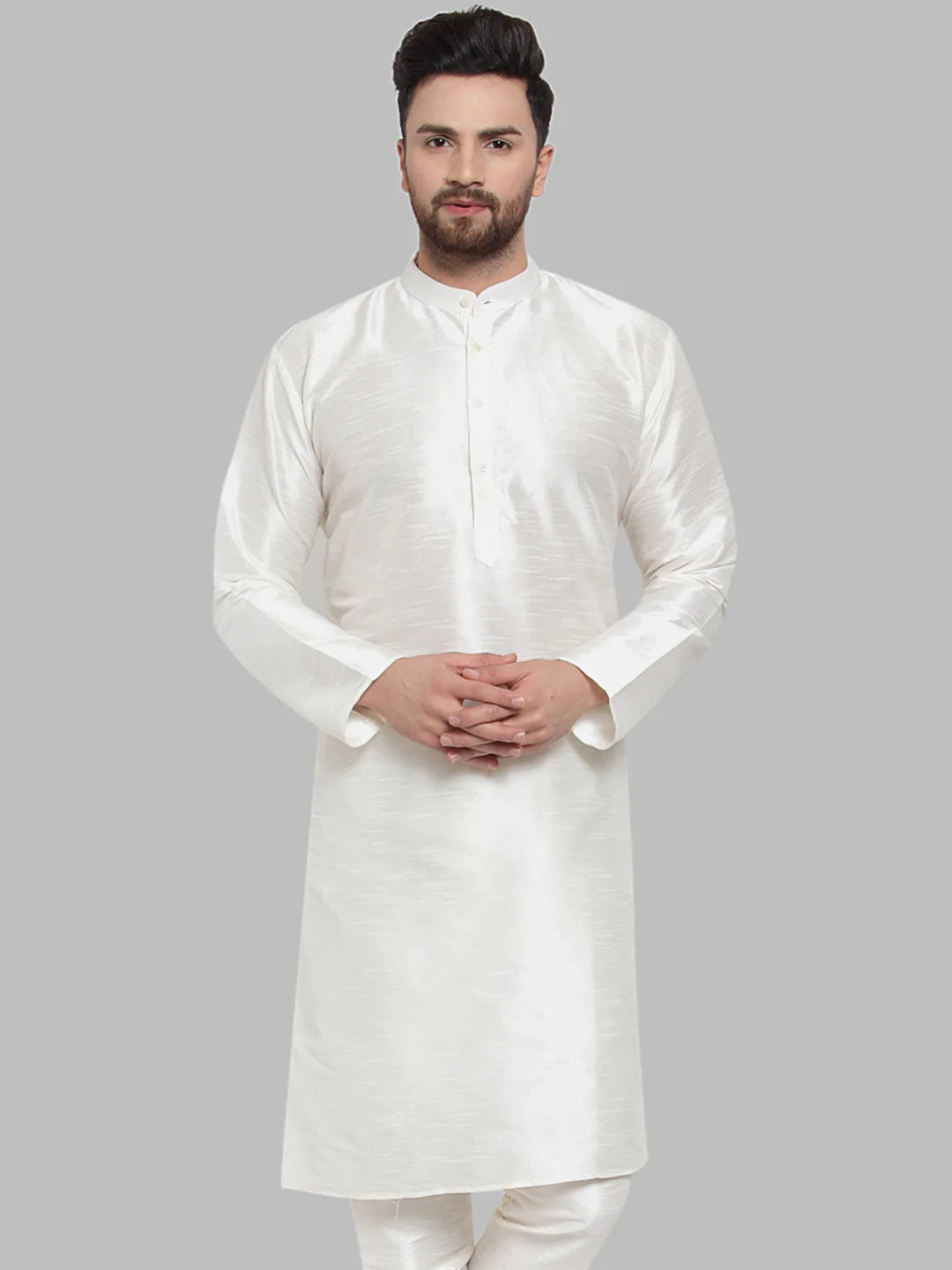 Jompers Men White Solid Kurta Only ( KO 591 White )