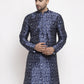 Jompers Men Navy Blue & White Printed Kurta Only ( KO 624 Blue )