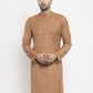 Jompers Men Brown Self Design Kurta Only ( KO 625 Brown )