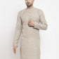 Jompers Men Grey Self Design Kurta Only ( KO 625 Grey )