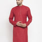 Jompers Men Maroon Self Design Kurta Only ( KO 625 Maroon )
