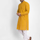 Jompers Men Mustard Embroidered Kurta Only ( KO 640 Mustard )